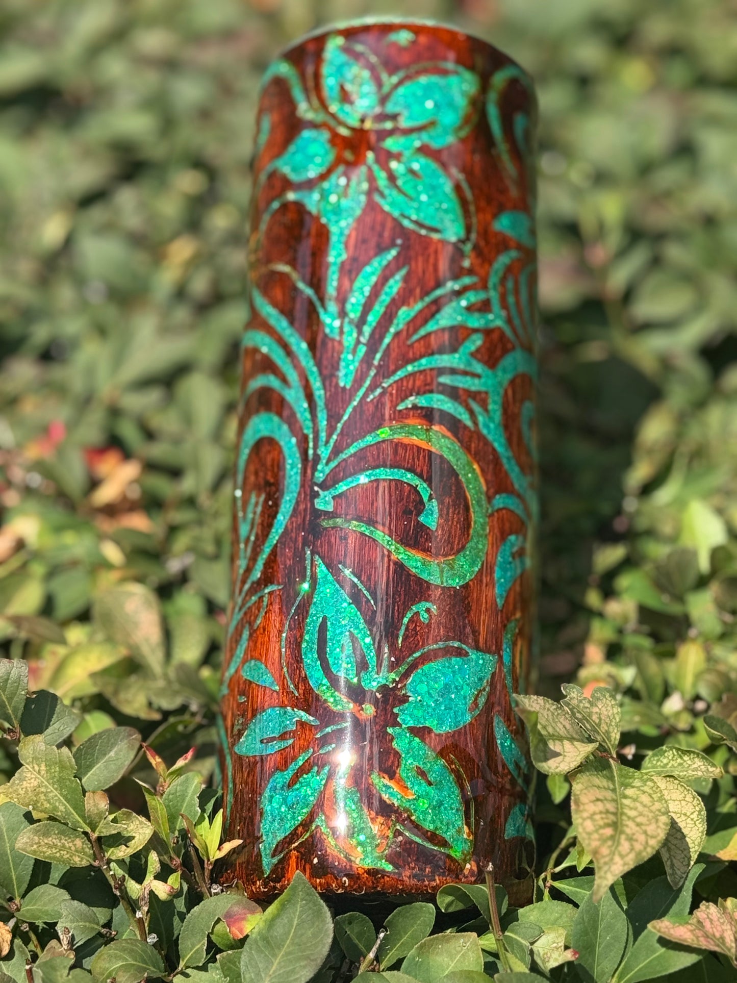30oz Tooled Leather Tumbler