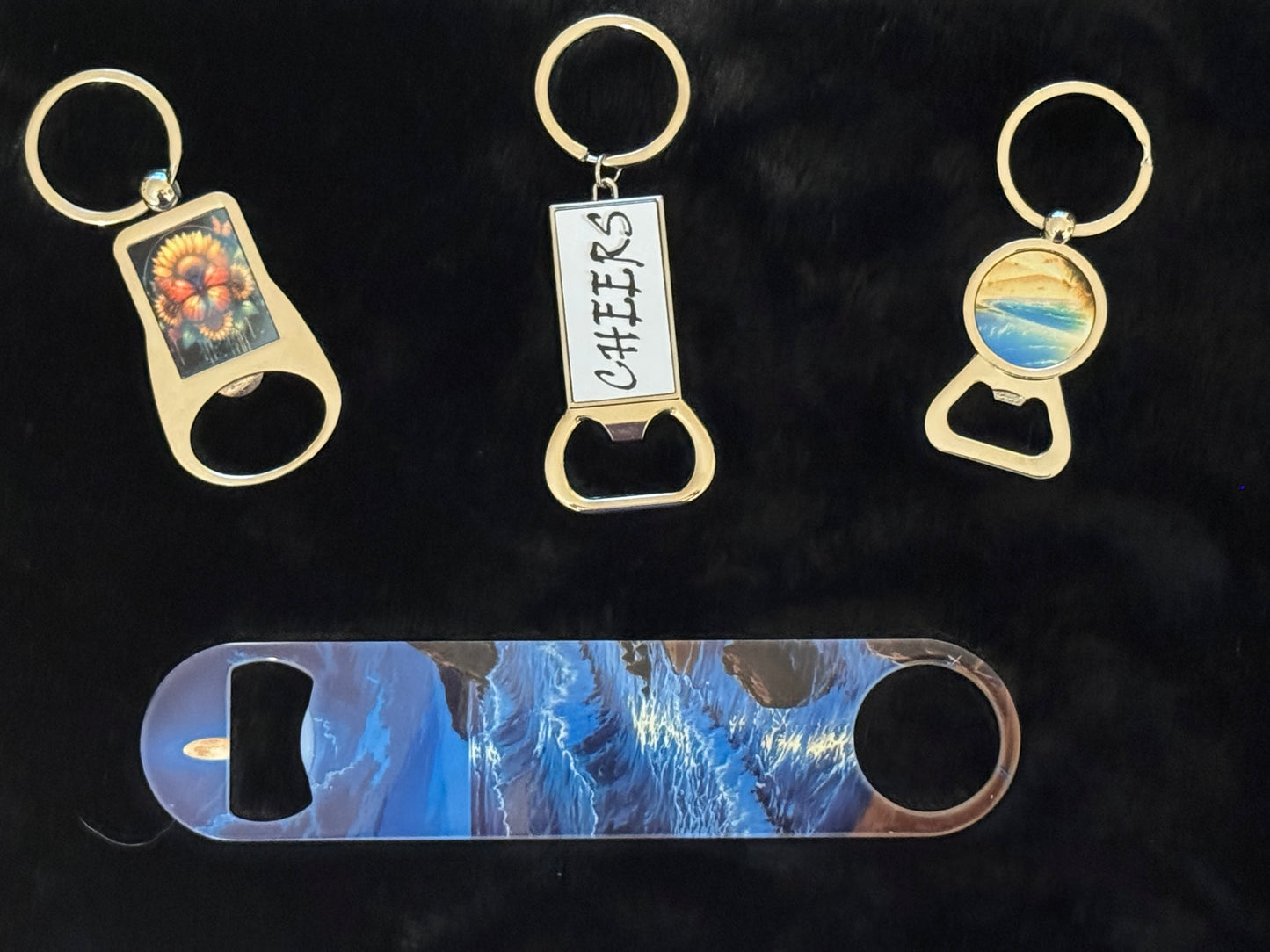 Round Bottle Opener Key Chain