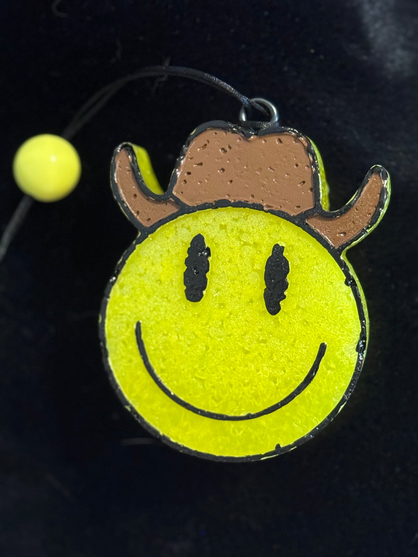Cowboy Smiley Face Freshie