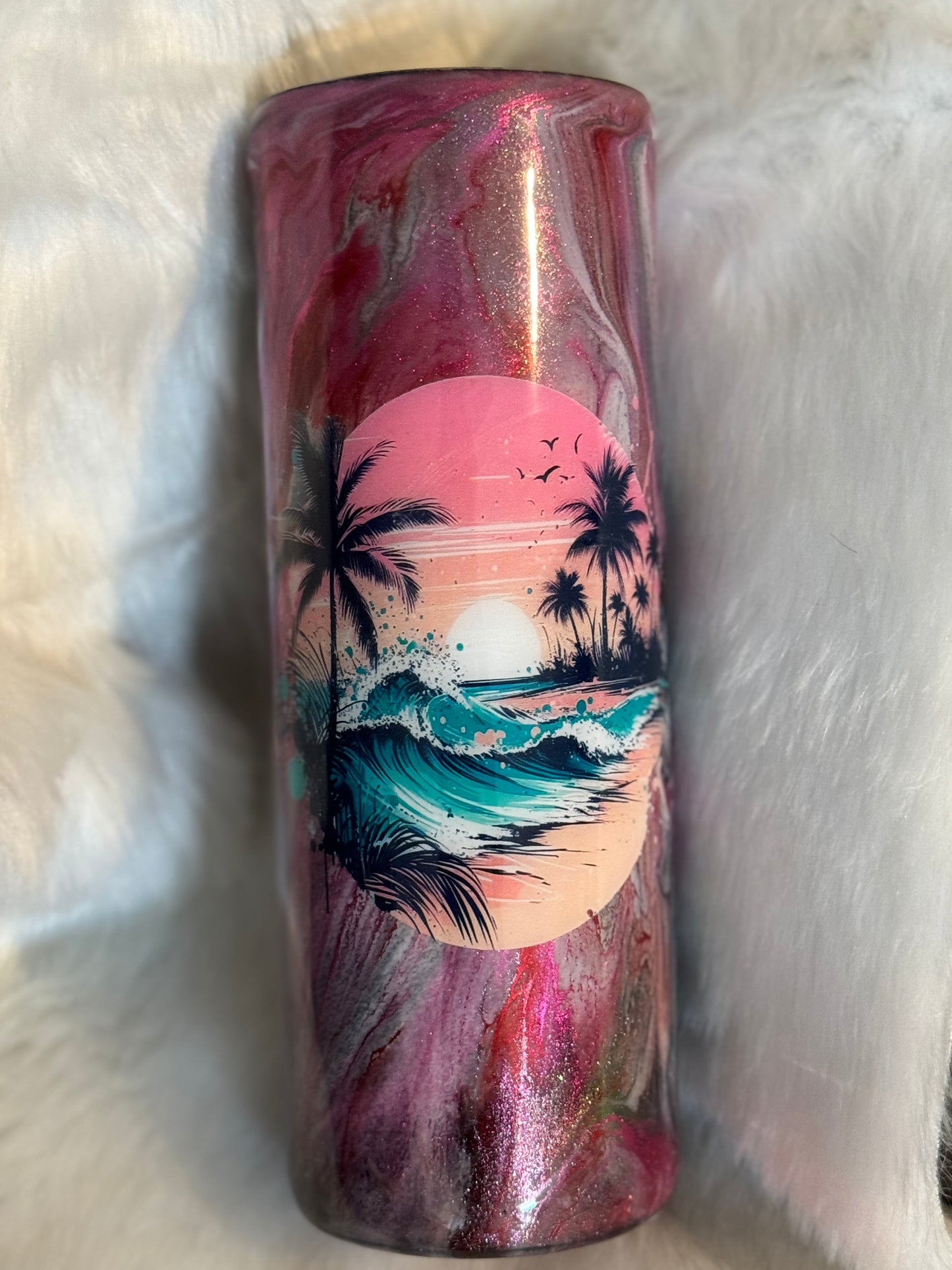 20oz Skinny Tumbler w/handle Ready to Ship