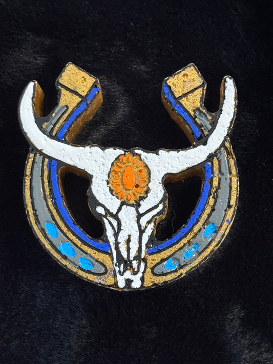 Horseshoe with Skull Freshie