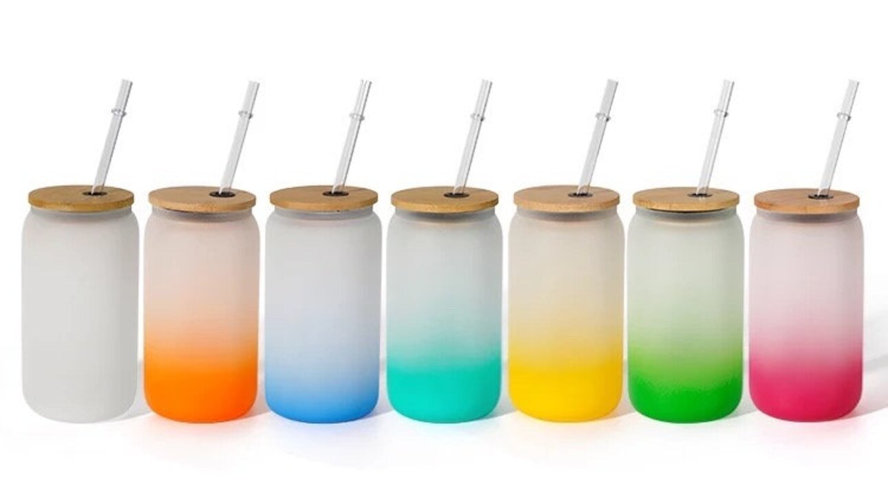 16oz Colored Glass Tumbler